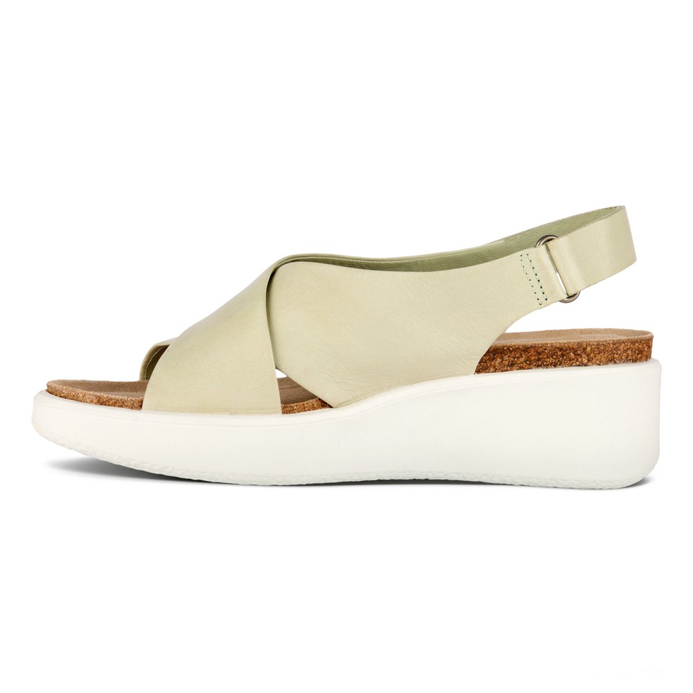 Sandalias Mujer - ECCO Flowt Wedge Cork - Beige - VWC468152